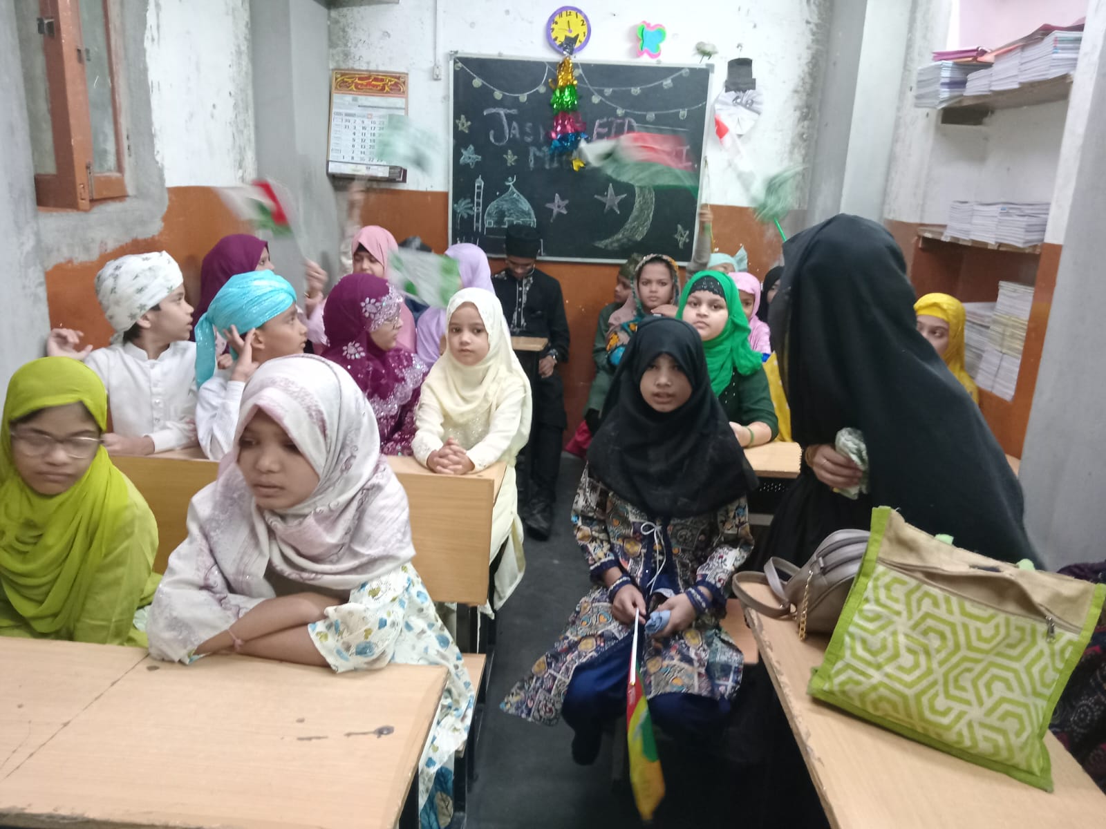 Students seated in classroom