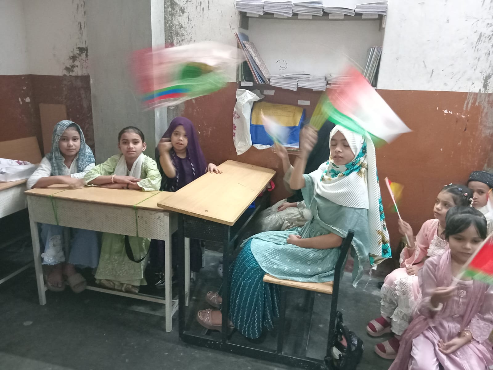 Students in traditional attire